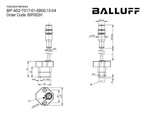 Sensor Transmission Balluff Bip002h Ad2-t017-01-ep00,15-s4