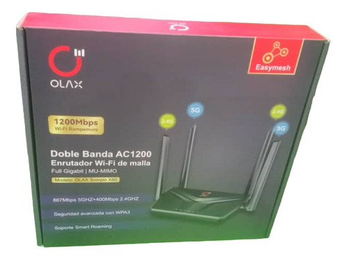 Router Olax Ac1200 Dual Band Full Gigabi Rompemuros