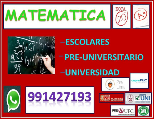 Profesor De Matematica 1,2 Calculo 1,2, Y Matematica Basica