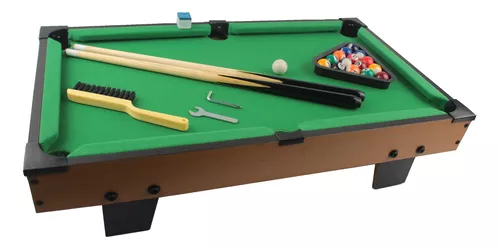 Mesa de Bilhar Mini Sinuca Snooker Portátil 31x51cm Completa com