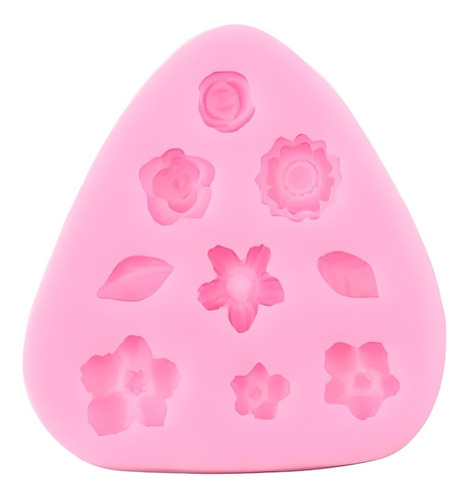 Molde De Silicona Para Fondant En Forma De Flores Y Hojas