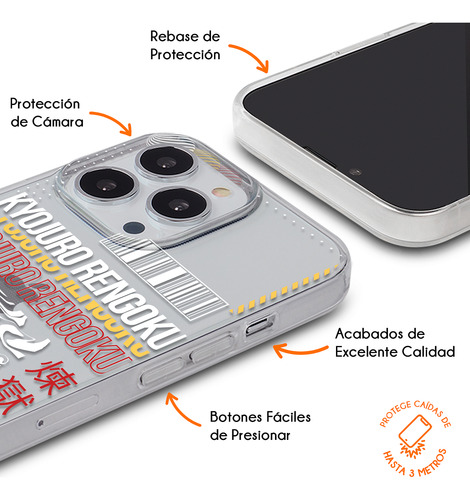 Funda Para Zte Demon Slayer Kyojuro Rengoku Case Anime