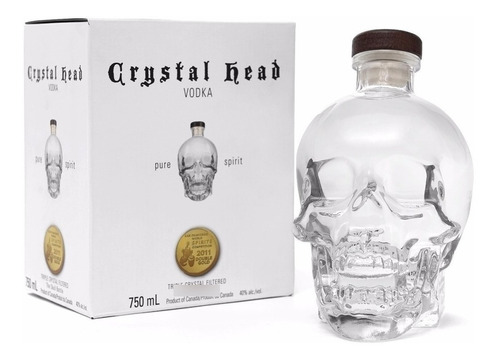 Imagen 1 de 10 de Vodka Crystal Head 750ml En Estuche Origen Canadá