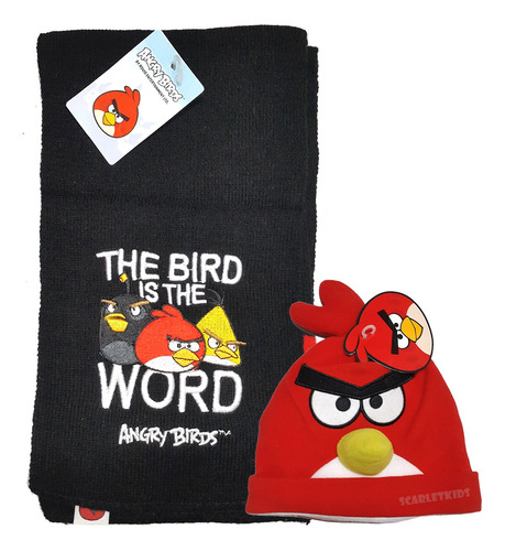 Bufanda Angry Birds + Gorro Angry Bird Red Licencia Original