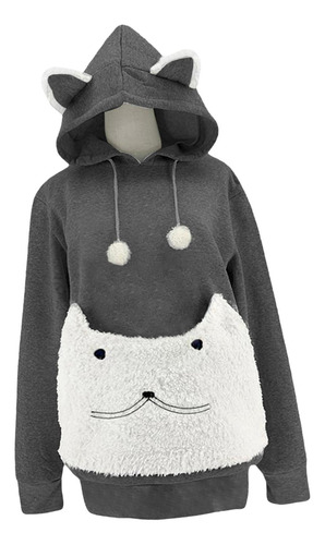 Sudadera Con Capucha Para Mascotas Sudadera Informal M Gris