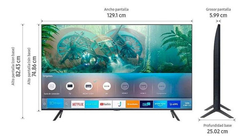 Imagen 6 de 6 de Televisor Samsung 58 Smart Tv Crystal 4kuhd Tu8000 Control