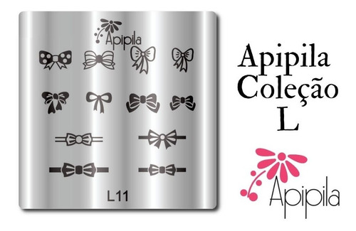 Placa Para Carimbo De Unhas Apipila L11