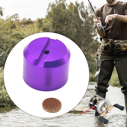 Botón De Ajuste Del Carrete De Pesca Estable Con Púrpura