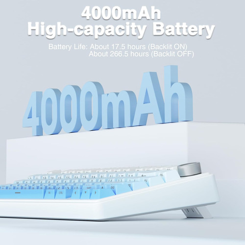 Teclado Aula F75/99 Pro-de Blanco/azul