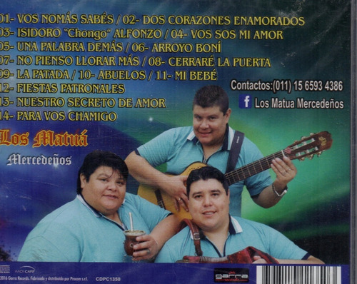 Cd Los Matua Mercedeños Chamame...para Toda La Flia.