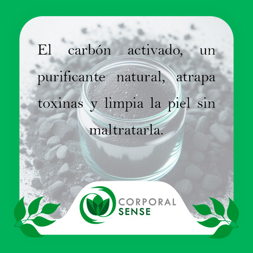 Jabón Carbón Activado Exfoliante 80g - Corporal Sense