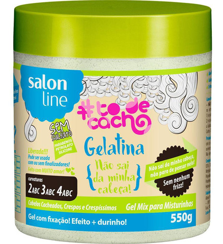 Gelatina Salon Line Todecacho Não Sai Da Minha Cabeça 550g