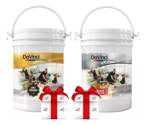 Pintura Latex Premium 20l+20l Super Latex Davinci + Regalo