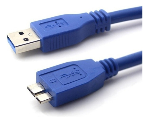 Cable Datos Para Disco Externo Usb A Micro Hdd 3.0 Bkt 30cm Color Azul