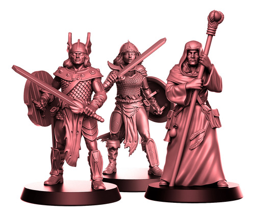 Miniaturas Dragonlance Caramon Tika Raistlin D&d Resina 3d