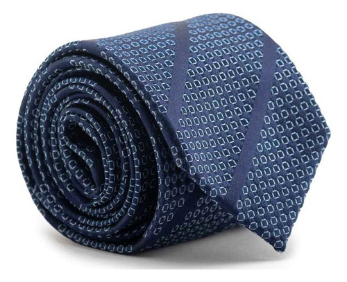 Corbata Hombre Seda Prada Mx 600012 Color Azul Diseño De La Tela Liso Largo 148 Cm