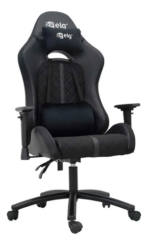 Cadeira Gamer Yazi Com Tapete - ELG Ch35bk Preto Material Do Estofamento Poliuretano Respirável