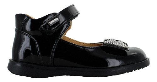 Vavito Balerina Escolar Velcro Charol Negro Niña 82412