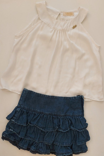 Conjunto Niña Blusa Y Pollera