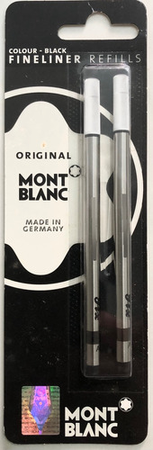 Blister De 2 Repuestos Montblanc Fineliner Negro Original