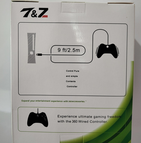 Controle Com Fio Xbox 360 E Pc Slim Joystick Cabo Usb