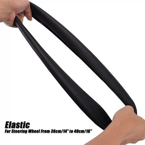 Funda Cubre Volante De Silicona Para Autos Elastico Negro