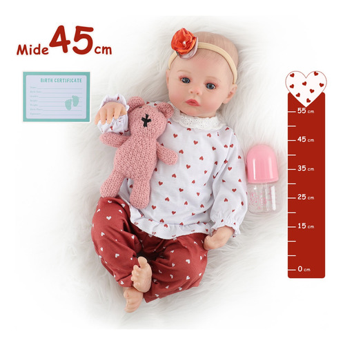 Muñecas Reborn De Silicona Y Algodón, Muñecas Bebé Niña