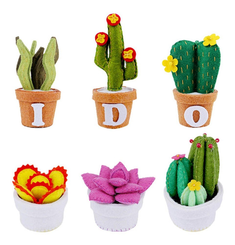 Mini De Material De Plantas Suculentas De Fieltro Diy 3d