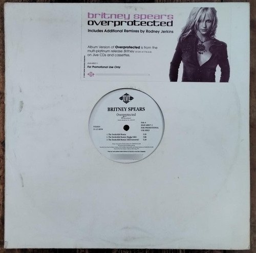 Britney Spears Overprotected Vinilo 12 Usa 2002 Orig + Rmxs