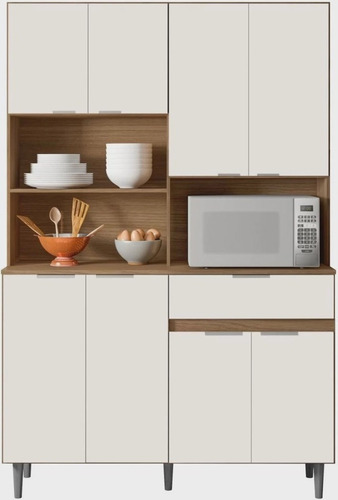 Mueble Alacena Kit De Cocina 100 % Mdf - 120x183x038 - Laila