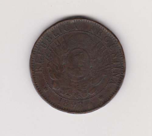 Moneda Argentina 2 Ctvs Año 1893 Bueno 