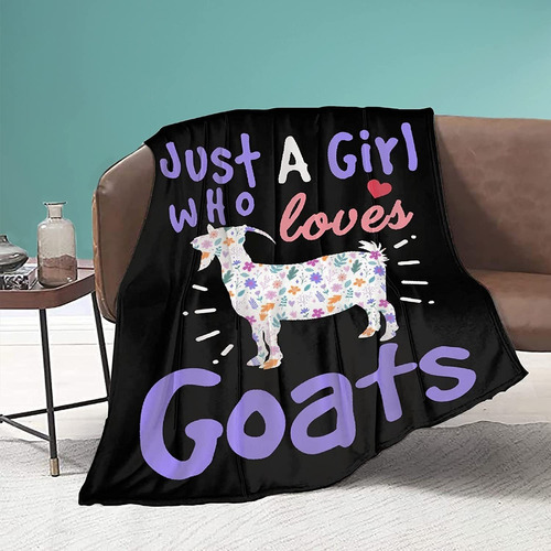 Manta De Cabra Just Girl Who Loves Goats Mantas De Fran...