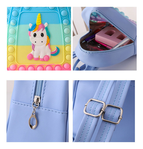 Mochila Escolar Grande Con Cremallera De Silicona Para Niños