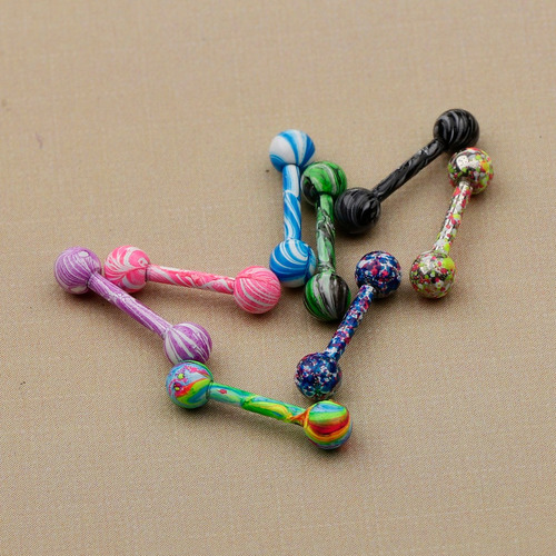 8 Piezas De Acero Inoxidable Lengua Barras Anillos Anillos