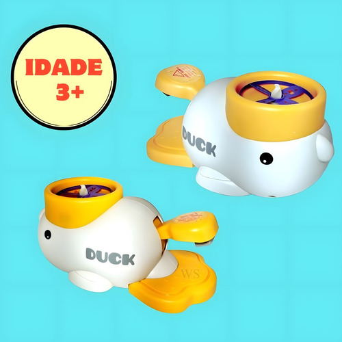 Brinquedo Pato Duck Lançador Argola Atirador D Disco Voador