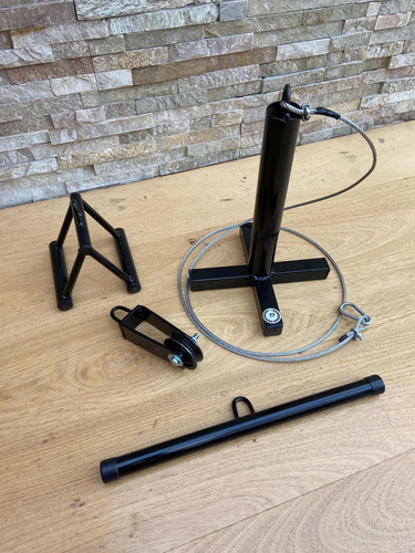 Polea Simple + Porta Discos + Accesorios. Gym