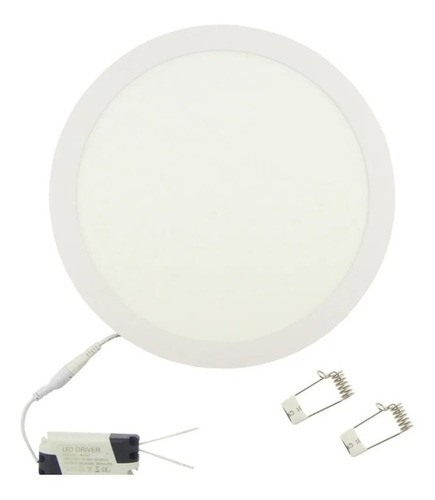 Pack 10 Focos Panel Plafón Led Embutido Redondo 24w Frio