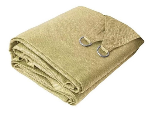 Imagen 3 de 5 de Toldo Vela Sombra Triangular 5 X 5 X 5 Mts Beige