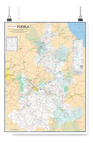 Mapa Del Estado De Puebla Grande 200x160 Carreteras