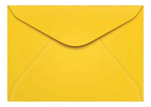 Envelope Carta Liso Color Plus 114x162mm Kit Com 50 Unidades Cor Amarelo