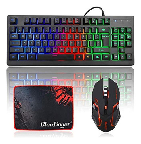 Teclado Rgb Para Juegos De 87 Teclas Y Combinacion De Mouse