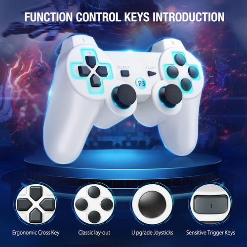 Controlador Inalámbrico Powerextra Ps-3 Compatible Con Play-