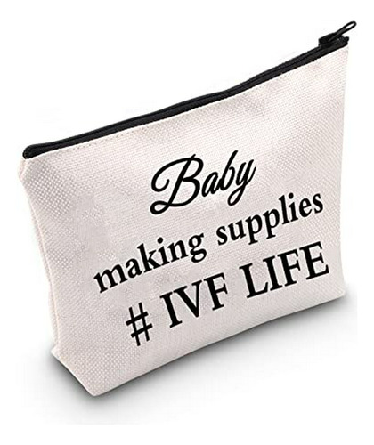 Levlo Funny Ivf Mom Gift Fiv Bolsa De Maquillaje Para Infert