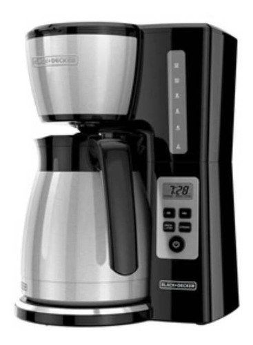 Imagen 2 de 2 de Cafetera Black+Decker CM2046S semi automática plateada y negra de filtro 120V