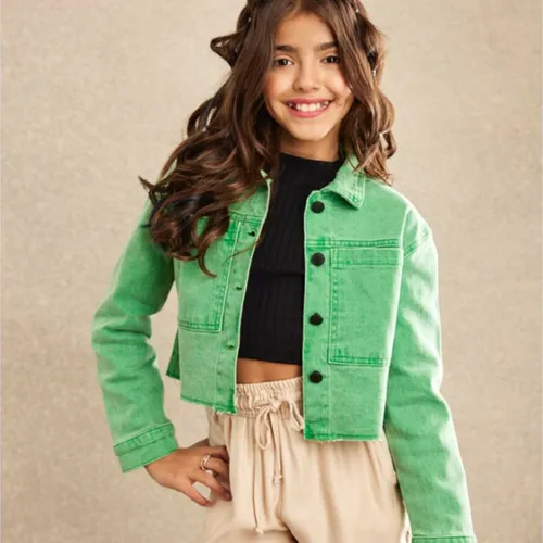 Jaqueta jeans cheap colorida