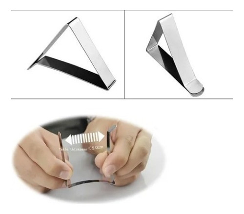 Toalla I De Acero Inoxidable Con Clip De Mesa, 6 Unidades