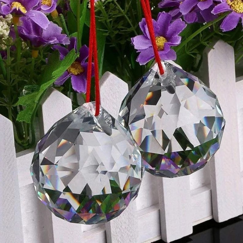 Imagem 2 de 3 de 2 Kits Feng Shui - 2 Bolas Multifacetada Cristal K9 40mm