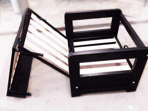 Sofa Sillón Cama Plegable 1 Plaza En Madera Para Armar