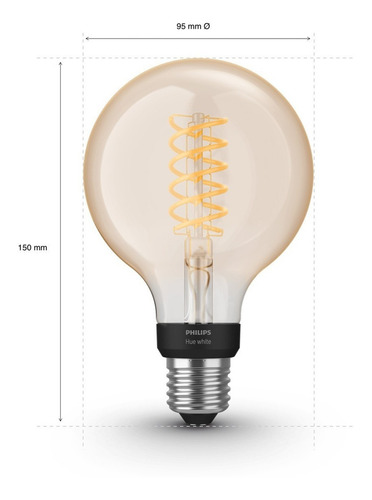 Foco led con Wi-Fi Philips Globo 693 Globo color blanca suave 7W 220V-240V 2100K 550lm