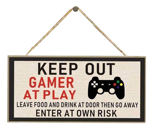 Letrero Madera Calidaka Gamer Do Not Disturb I'm Regalo Para